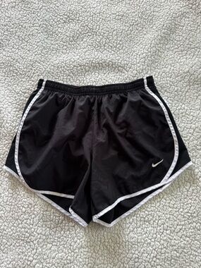 Nike Black Athletic Shorts with White Trim